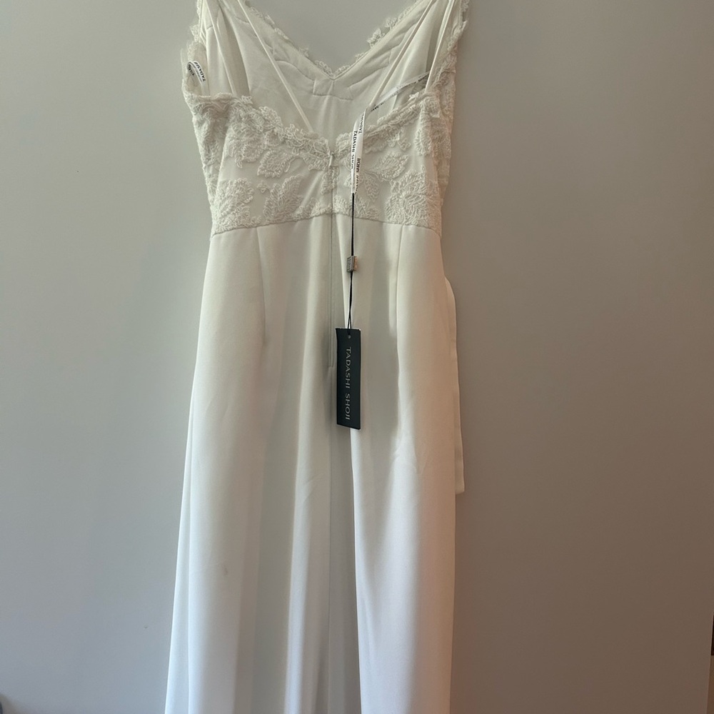 Tadashi Shoji Ivory Brett Feminine Wedding Dress Size - Picture 6 of 6